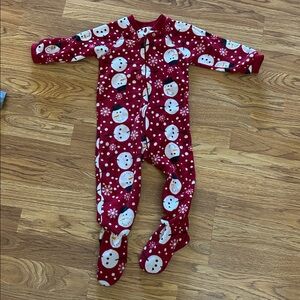 The Children's Place Red Snowman Pajamas